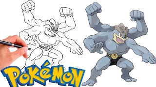 How To Draw MACHAMP POKEMON #068 | Generation 1 screenshot 3