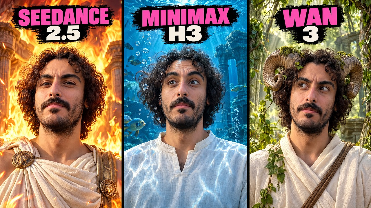 Video thumbnail: Seedance 2.5 vs MiniMax H3 vs WAN 3.0 (Who WINS?)
