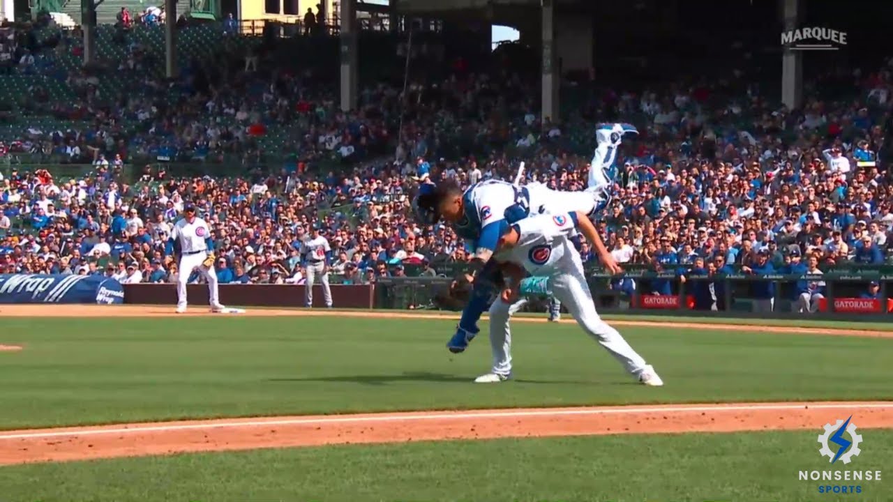 Cubs Drew Smyly Loses Perfect Game in Eighth by Collision with Catcher Yan Gomes After Bleeder