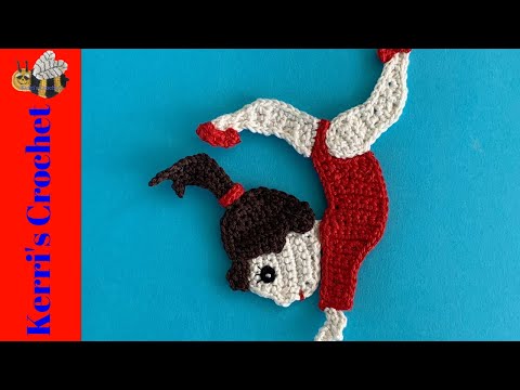Crochet Gymnast Tutorial - Crochet Applique Tutorial