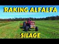 Massey Ferguson 135UK Raking 2nd Cut Silage
