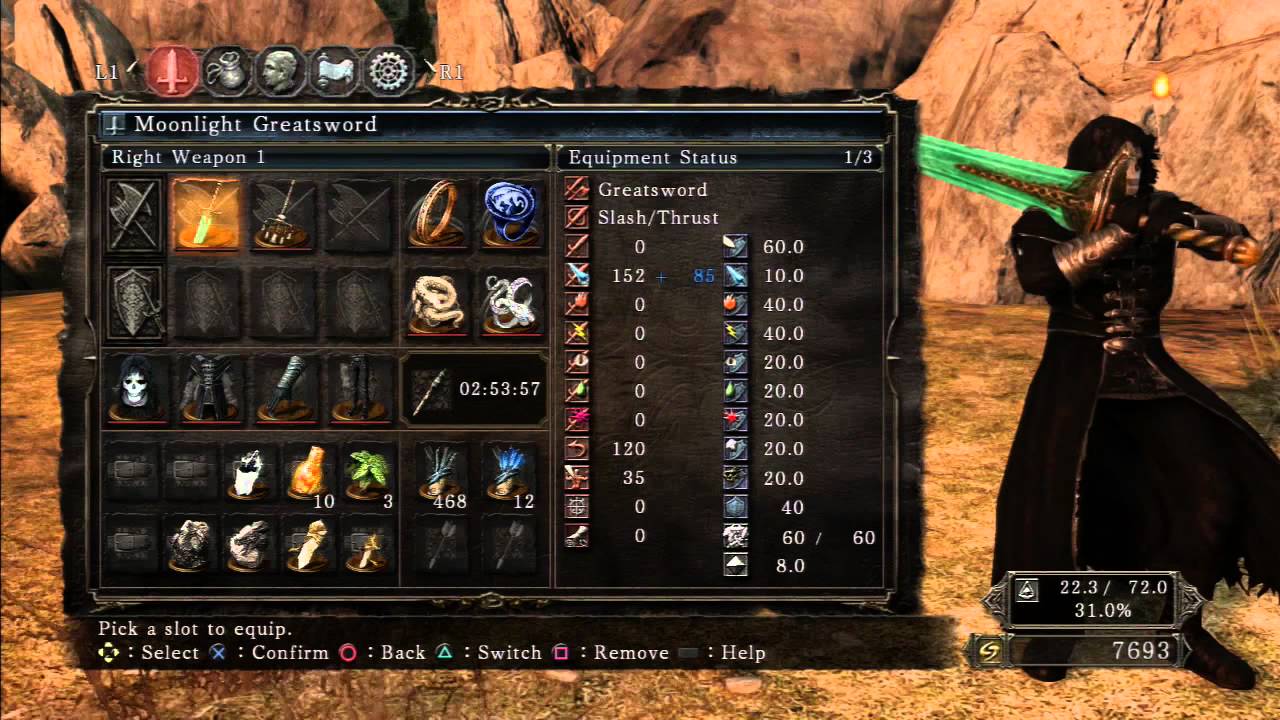 Dark Souls 2 Showcase! Moonlight Greatsword! YouTube