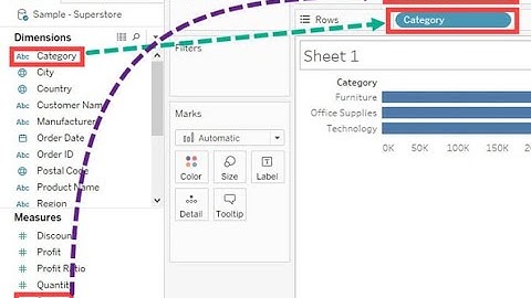 Tableau: Dimensions and Measures, Blue and Green