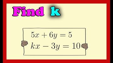 Find K so Two Lines Are Parallel or Perpendicular
