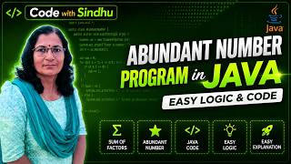 Abundant Number Program in Java | Easy Logic & Code