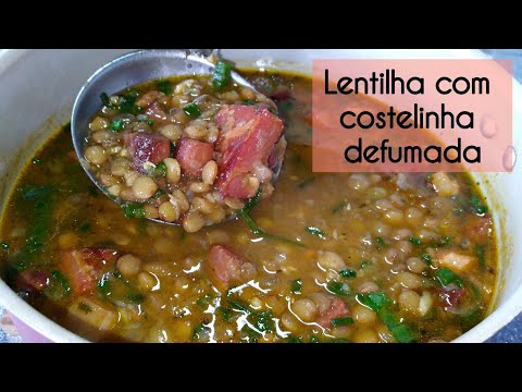 Vídeo: Sopa De Lentilha Com Carnes Defumadas: Receita