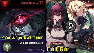 Conundrum Lv.12 Aventurine With DoT Team Combat Extrapolation Dice Full Run