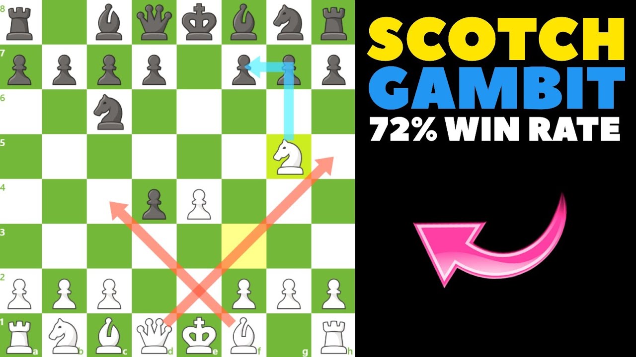 Scotch Gambit Trap: 72% Win Rate Strategy for Winning Chess Games ...