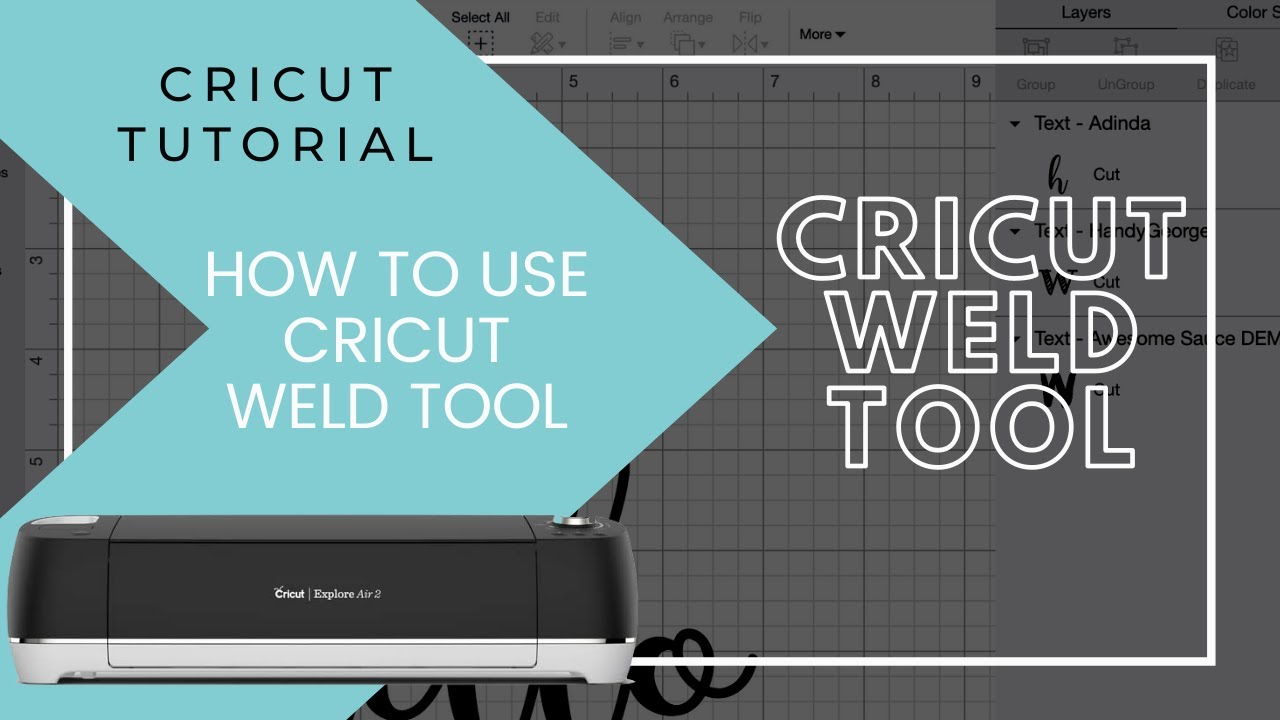 Weld in Cricut Design Space • How To Weld Letters and Objects Together
