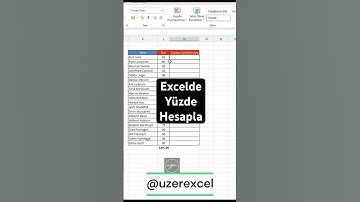 Excelde 10 Saniyede Yüzde Hesapla  #excel #exceltips #exceltricks #exceltutorial #spreadsheet