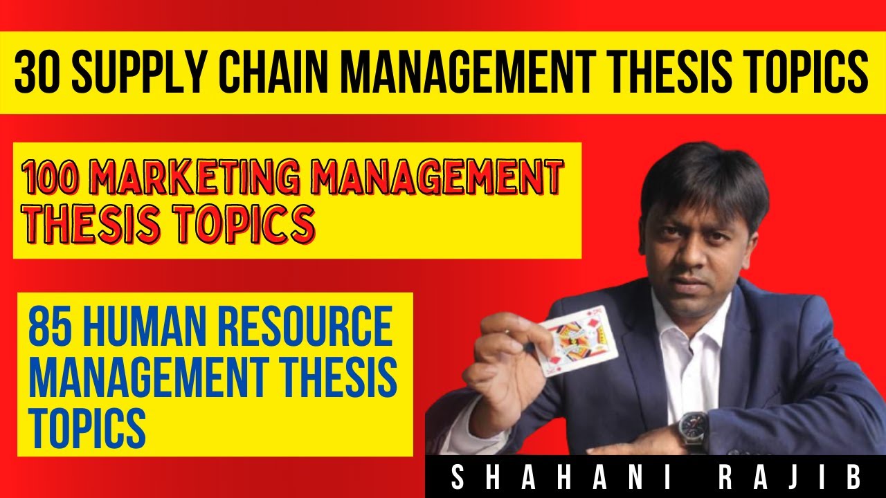 supply chain management thesis topics