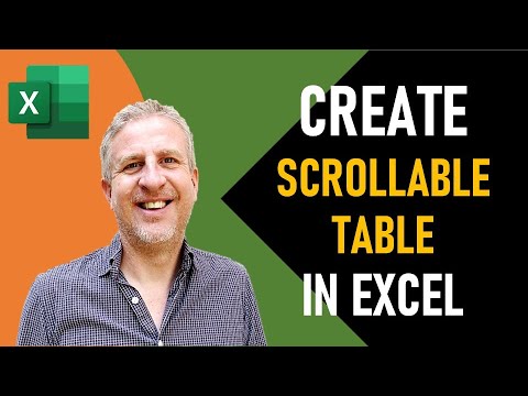Create a Scrolling Table in Excel - Excellent for Dashboards - YouTube