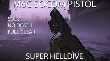 Helldivers 2 - Using M6C Socom Pistol  - Solo Full Clear No Death - Halo ODST Warbond