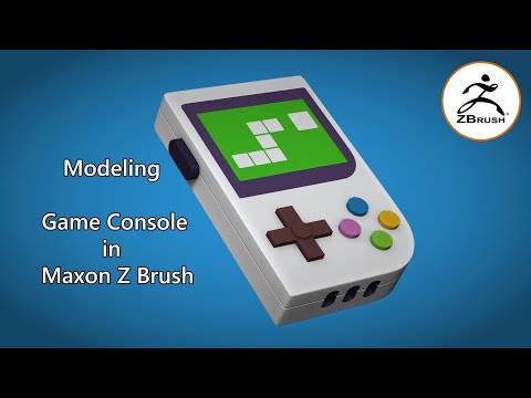 modeling game console  in Maxon ZBrush - Timelapse