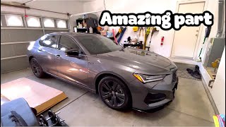 2021-2024 Acura TLX Type S lip splitter mod install - WAY MORE AGGRESSIVE! Front Lip Install Acura Rl