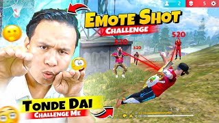 Only Emote Shot Kill Challenge By Tonde Gamer 🥶 Free Fire