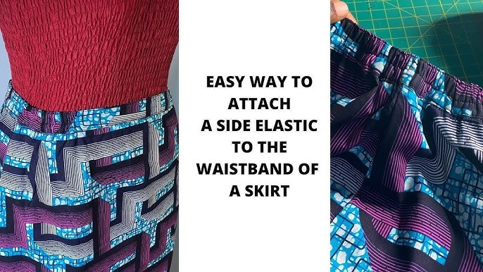 How to make a simple pencil skirt with elastic waist band. 