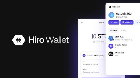 Hiro Wallet for Stacks Blockchain (Chrome Extension)