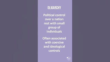 Oligarchy | 60 Second Sociology