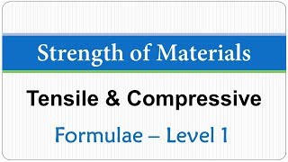 Formulae - Tensile & Compressive (Strength of Materials) - Level 1 screenshot 5