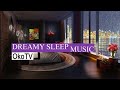 Relaxing music to the sound of rain in a cozy room in a metropolis. Dreamy sleep music.