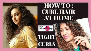 Curly Hair | How To Style | Tight Curls (English)  Inspired By Nithya Menon | Vithya Hair And Makeup