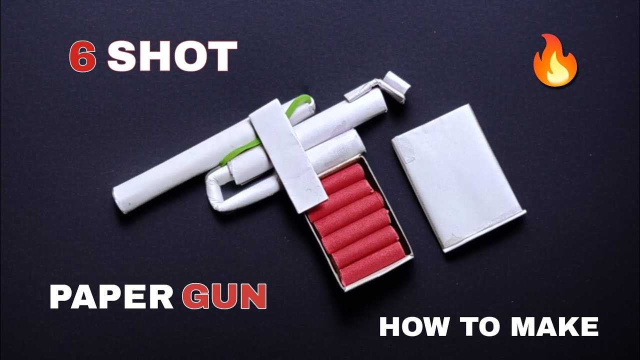 Papper Bullts How to make a paper gun that shoot paper bullets | 6 Shot Paper Pistol ...