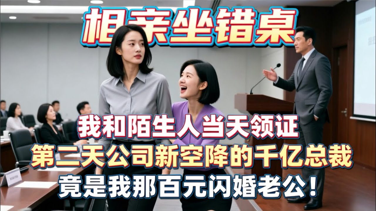 相親坐錯桌，我和陌生人當天領證，第二天公司新空降的千億總裁，竟是我那百元閃婚老公！
