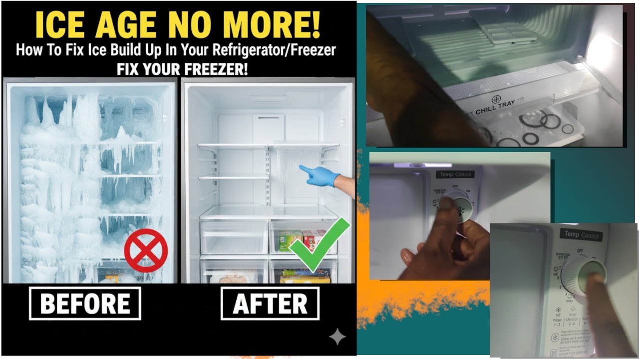 How To Fix Ice Build Up In Your Refrigerator/Freezer - YouTube