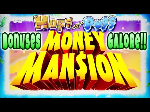 18 Bonuses Chasing a Major in Huff n Puff Money Mansion slot at Resorts World in Las Vegas!