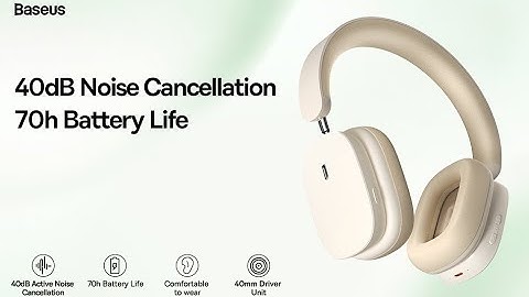 Baseus Bowie H1 Noise-Cancelling Wireless Headphones | 40dB Noise Cancellation, Enjoy Alone Time