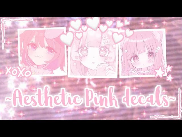 Aesthetic Pink Anime decals/decal id  For Royale high and Bloxburg ( ◜‿◝  )♡ 