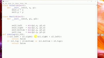 Python Interview: Find if two rectangles overlap (coding) in Hindi