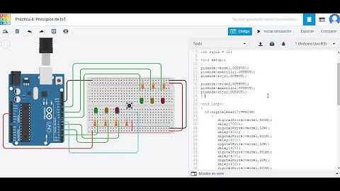 Semáforo doble con Arduino. Israel Rebolledo Hernández.