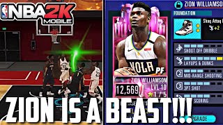 NBA 2K Mobile | PINK DIAMOND ZION WILLIAMSON IS A BEAST!!!