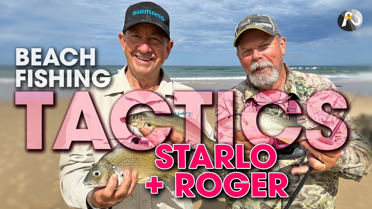 Beach fishing TACTICS with Roger and Starlo!! 