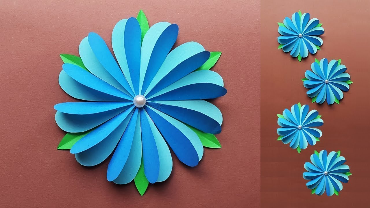 How To Make Round Tissue Paper Flower - DIY Paper Craft