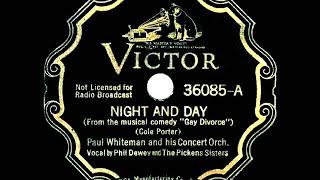 1933 Paul Whiteman – Night And Day (Phil Dewey & Pickens Sisters, vocal)
