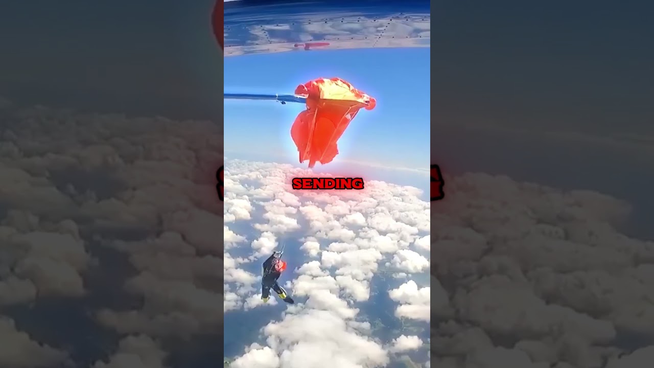 This Skydiver’s Parachute Gets Stuck on Plane 😱