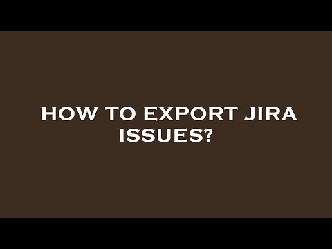 How to export