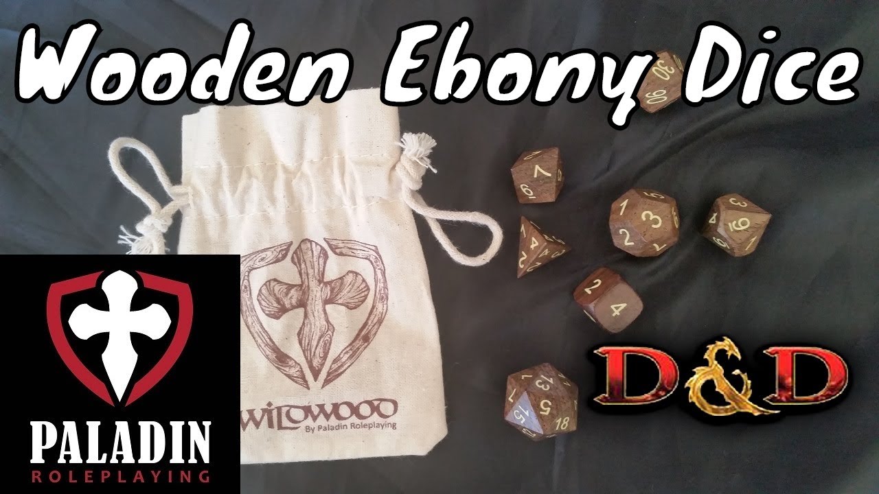 dm tips satine Paladin Roleplaying Wooden Ebony D&D Dice - Edited