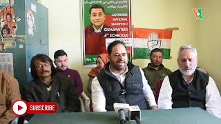 INC President J&K, Waqar Rasool calls press conference at Kargil