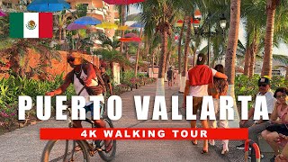 🇲🇽Puerto Vallarta, México Walking Tour 🌴 Sunset in Zona Romantica | 4K HDR 60fps