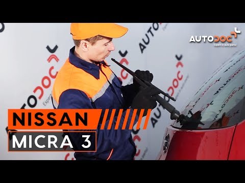Video: Kā nomainīt Nissan Micra aizmugurējo tīrītāja slotiņu?