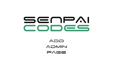 Senpai Codes WordPress Add Custom Admin Page