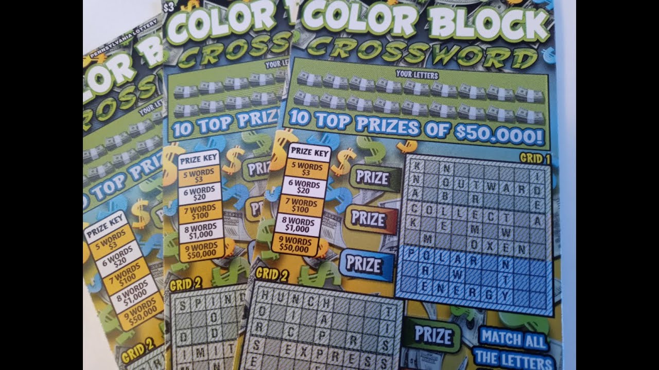 Pennsylvania Lottery - Scratch-Offs - Color Block Crossword