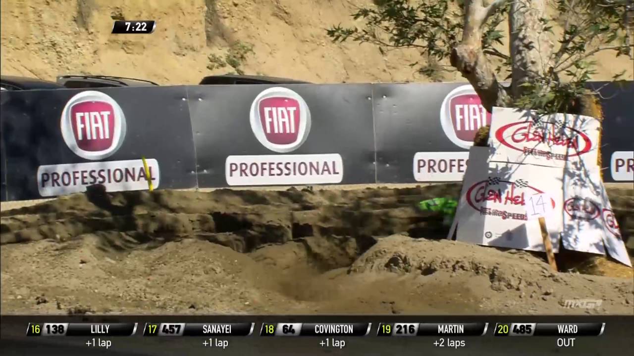 Austin Forkner passes Benoit Paturel Monster Energy MXGP of USA MX2 Race 2 - motocross 2016