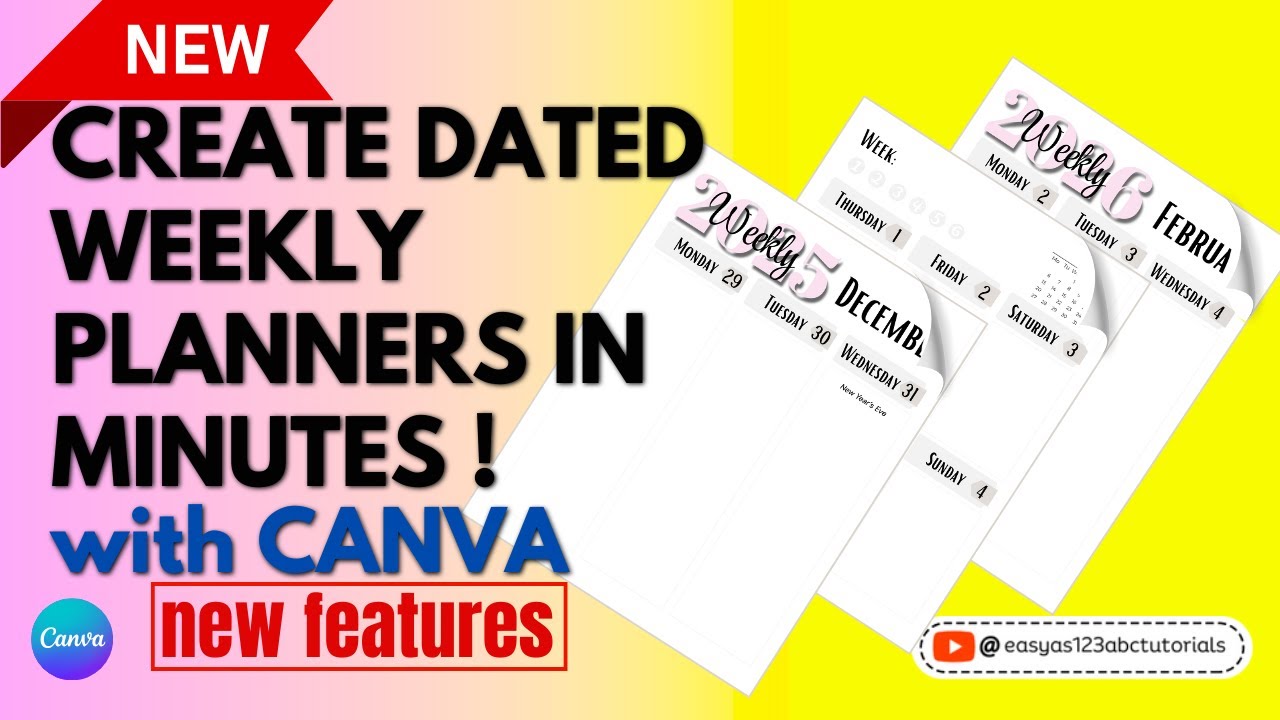 Bulk Create Weekly Planner Pages in Canva with Dates in Minutes Easy to ...