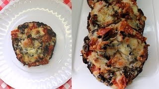 YUMMY PORTOBELLO MUSHROOM PIZZA!! LOW CARB & KETO FRIENDLY!!