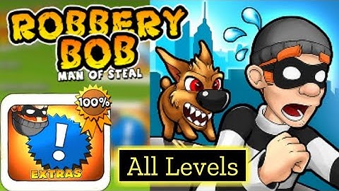 Robbery Bob (Extras - All Levels) | 100% Gameplay Walkthrough No Commentary